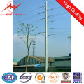 galvanized steel power line pole for electrical power transmission